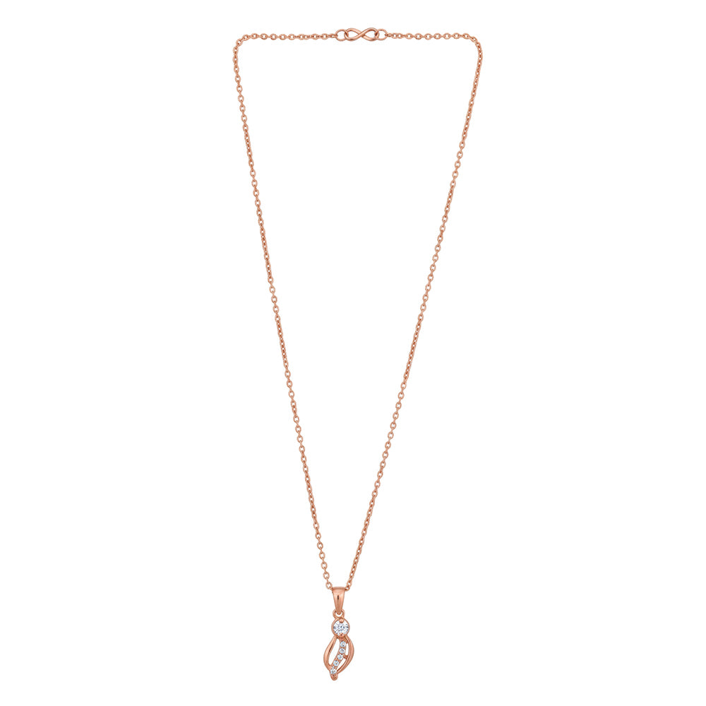 JewelMaze Delicate Twisted drop Chain Pendent For Everyday wear