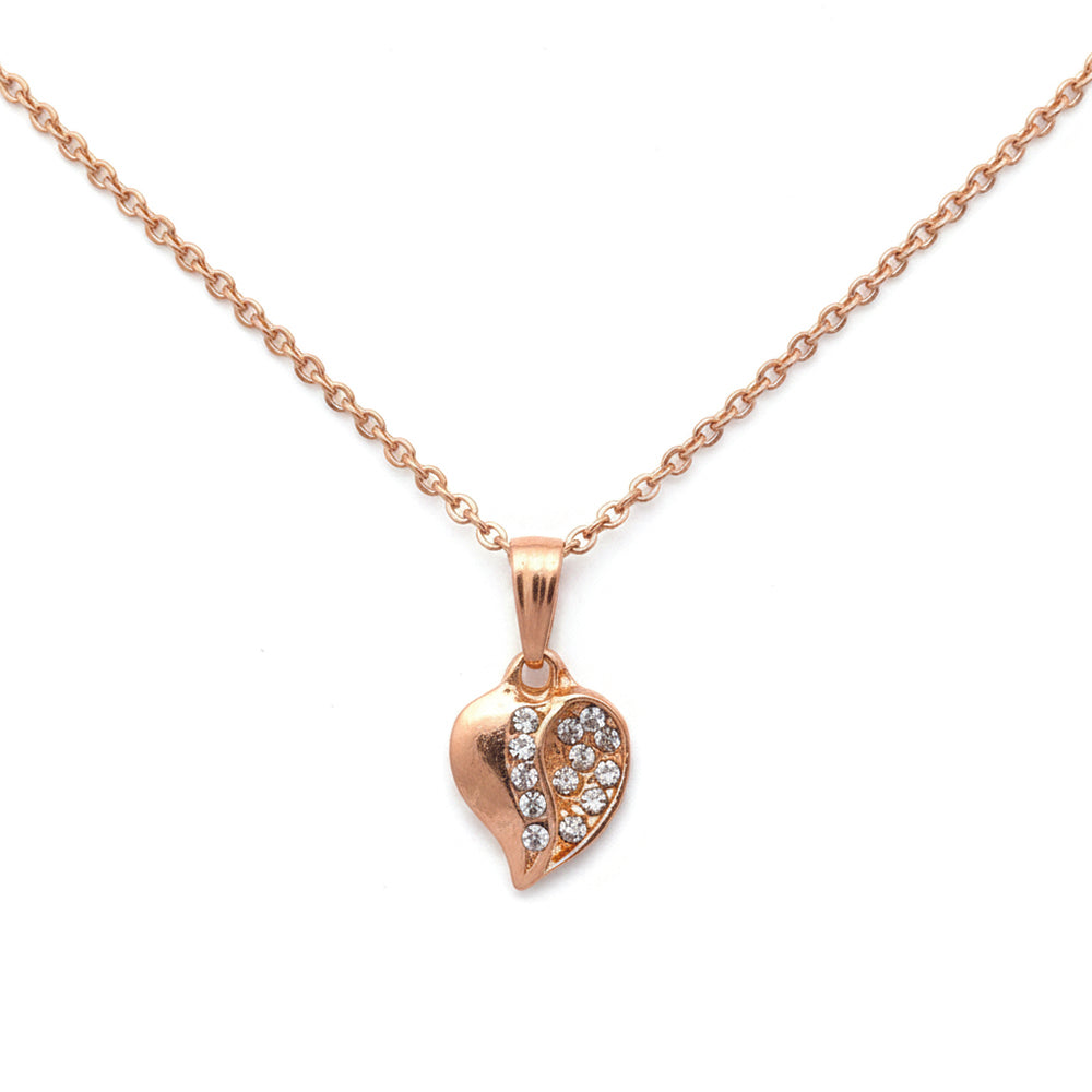 JewelMaze Lightweight Heart Chain Pendent For Everyday wear