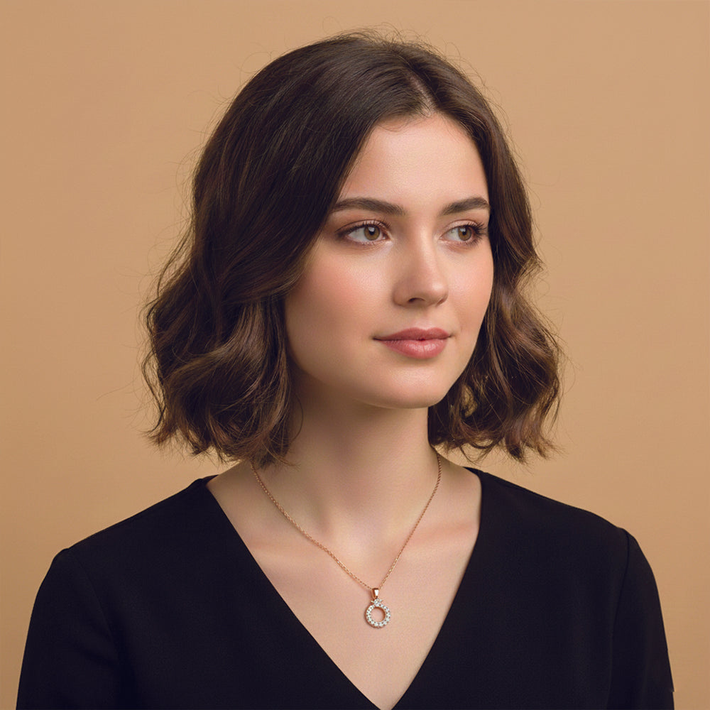 JewelMaze Lightweight Circle Chain Pendent For Everyday wear