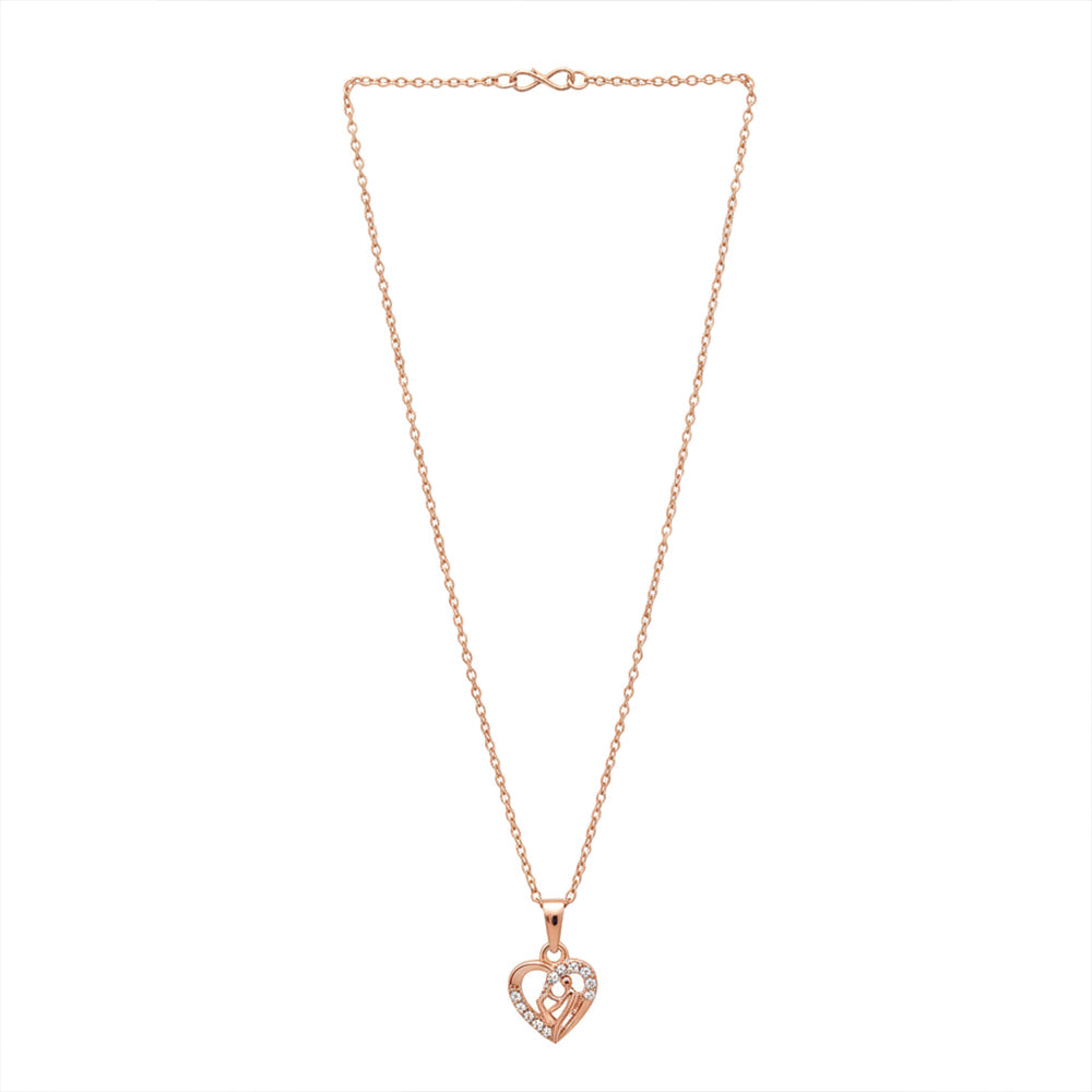 JewelMaze Stylish Heart Chain Pendent For Everyday wear