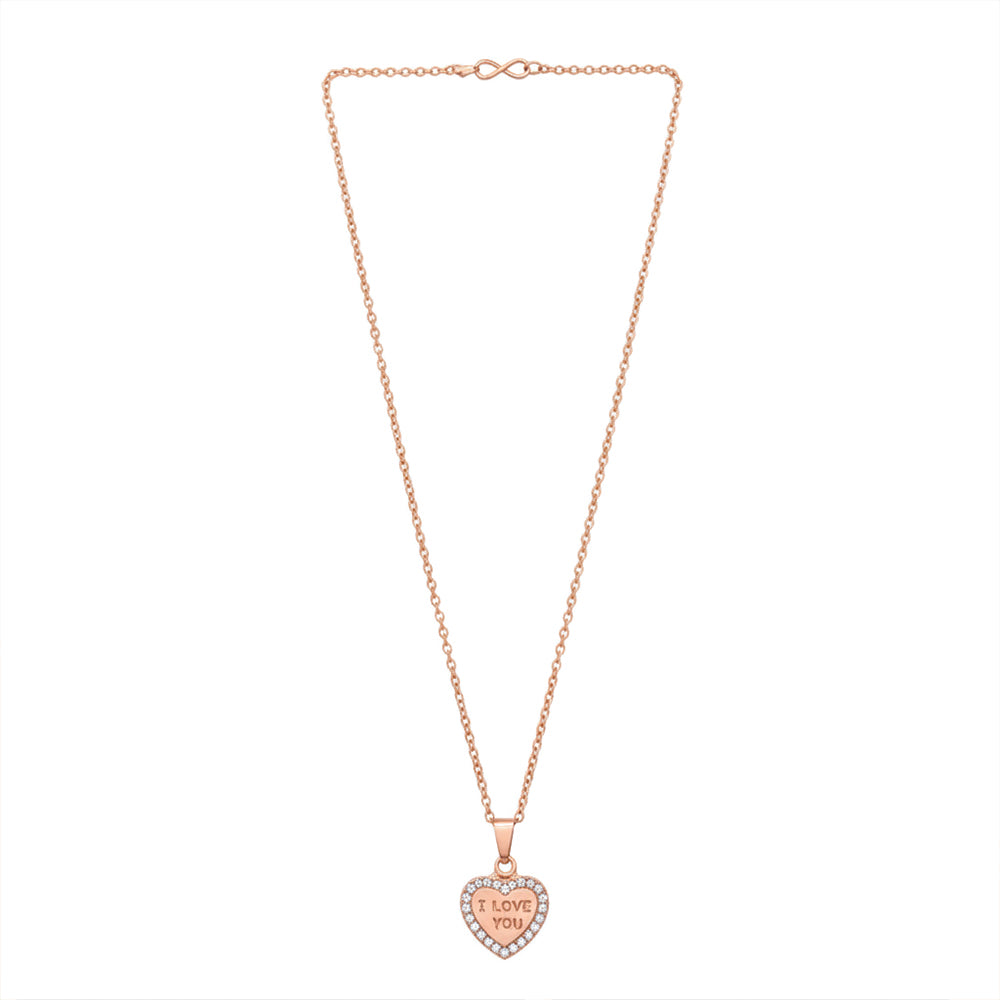 JewelMaze  Graceful Heart Chain Pendent for casual wear