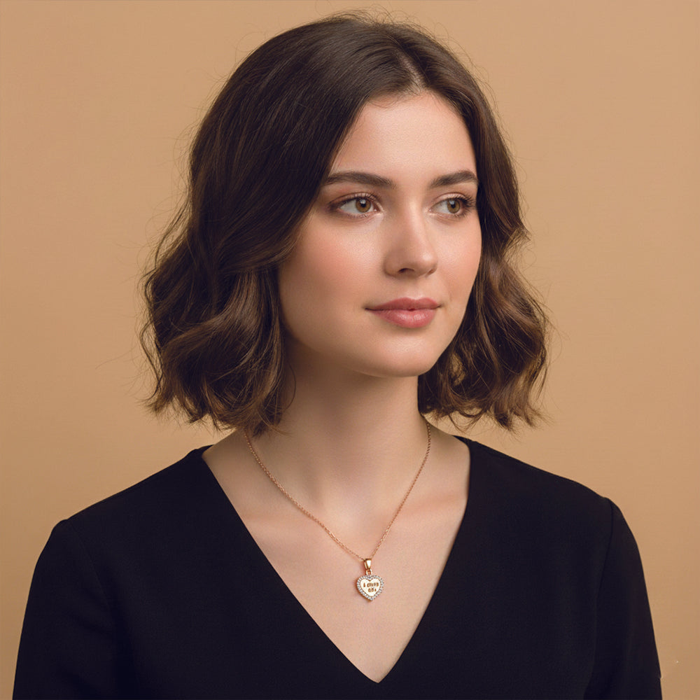 JewelMaze  Graceful Heart Chain Pendent for casual wear