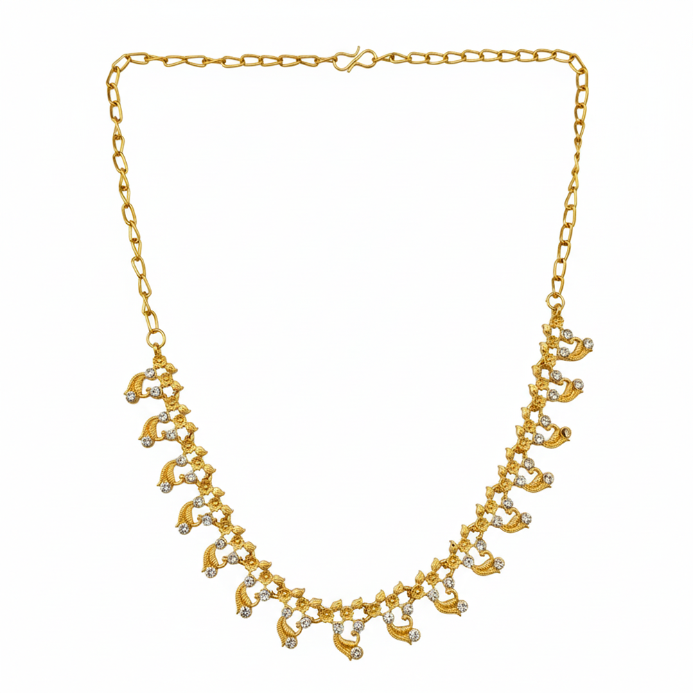 JewelMaze Gold Plated Austrian Stone Necklace Set