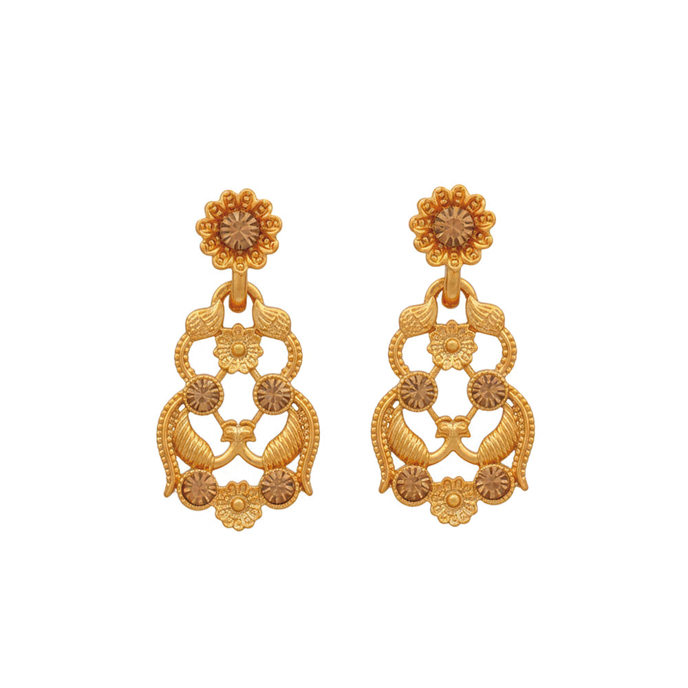 JewelMaze Gold Plated Austrian Stone Necklace Set