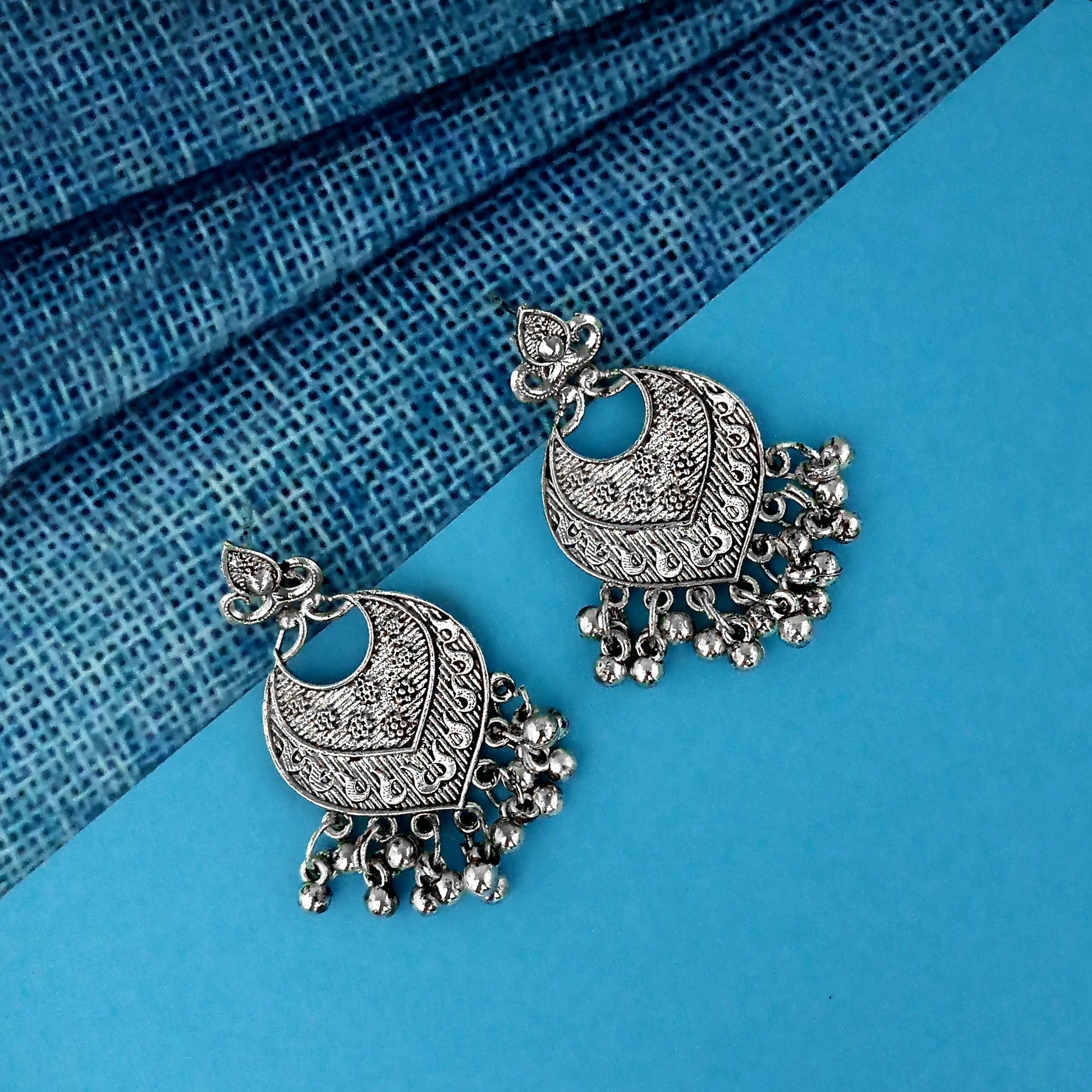 JewelMaze Oxidised Plated Stylish Earrings