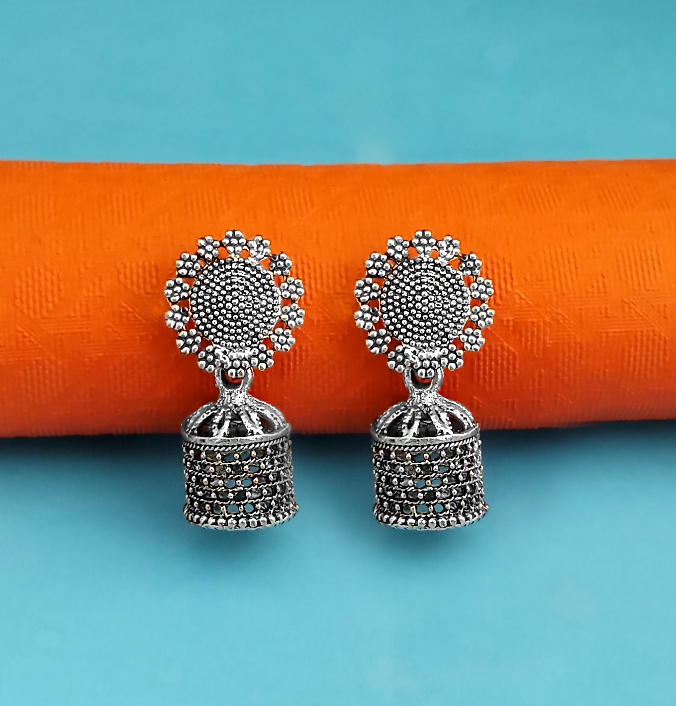 JewelMaze Oxidised Plated Stylish Earrings