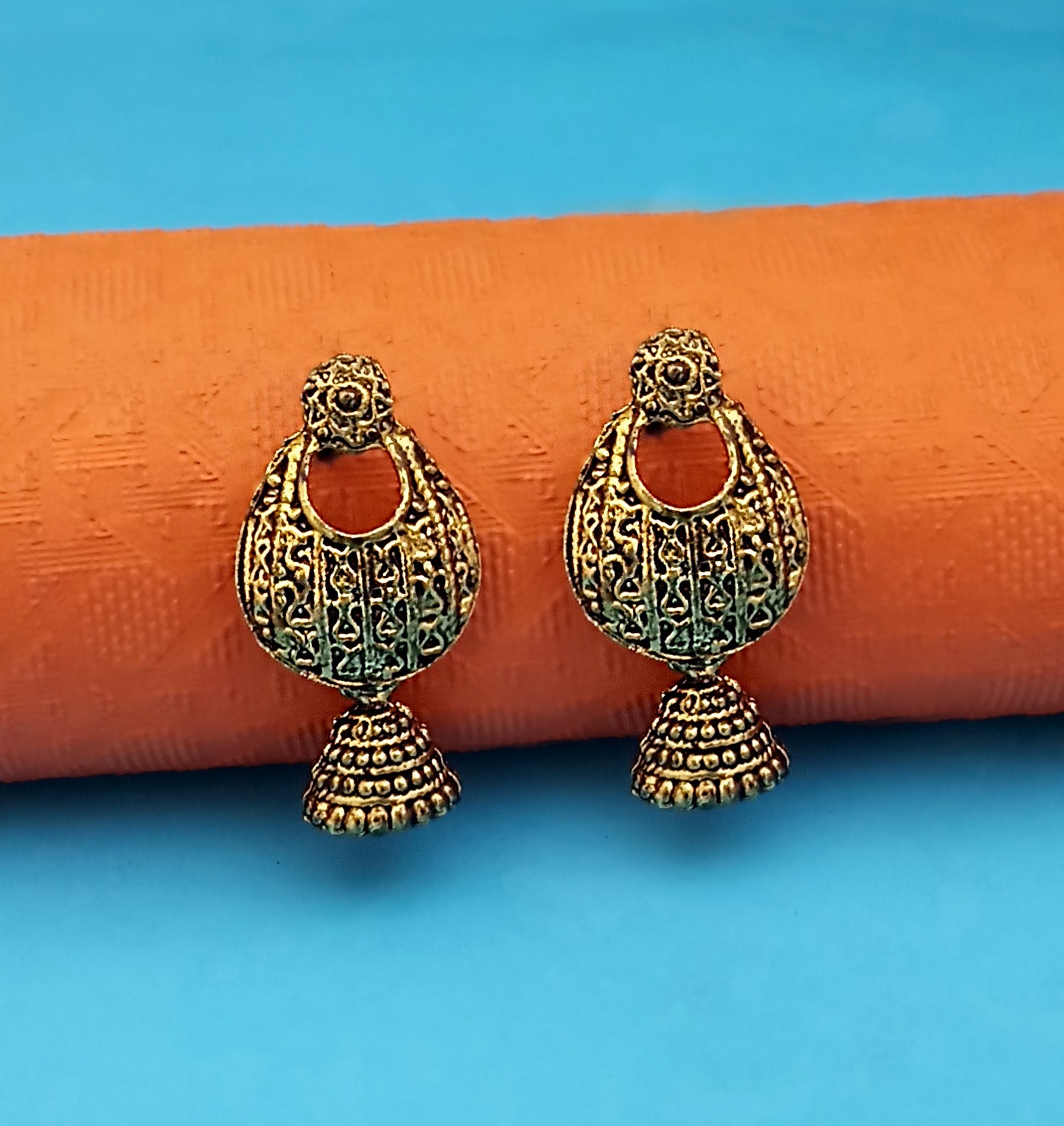 JewelMaze Oxidised Plated Stylish Earrings