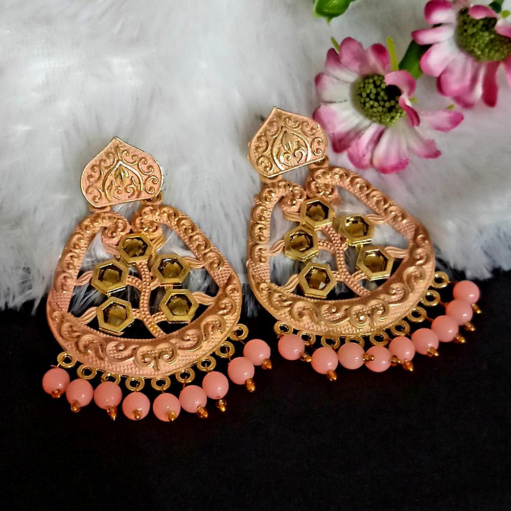 Woma Black Matte Meenakari Dangler Beads Drop Earrings -1318002F