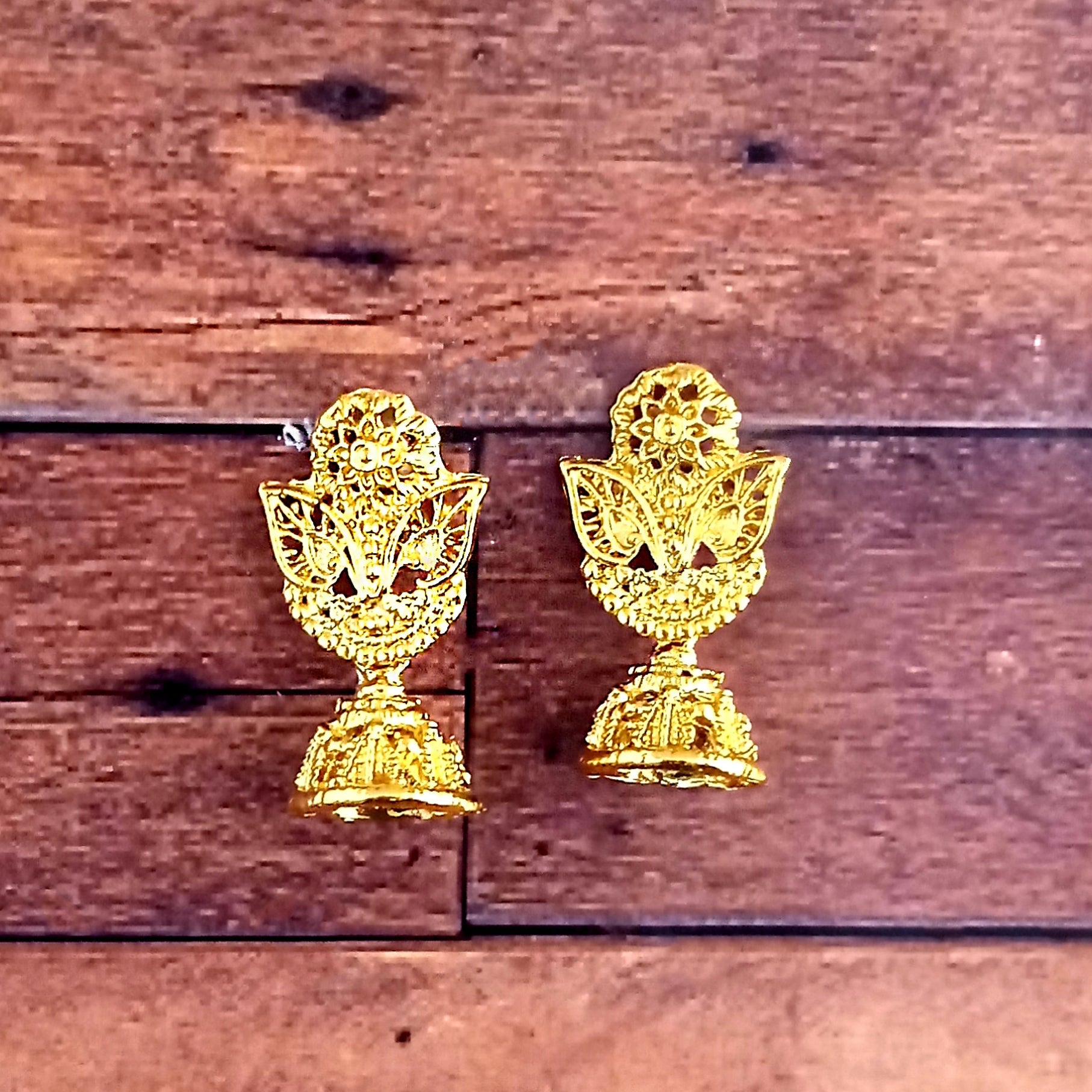 JewelMaze Gold Plated Small Jhumki Earrings