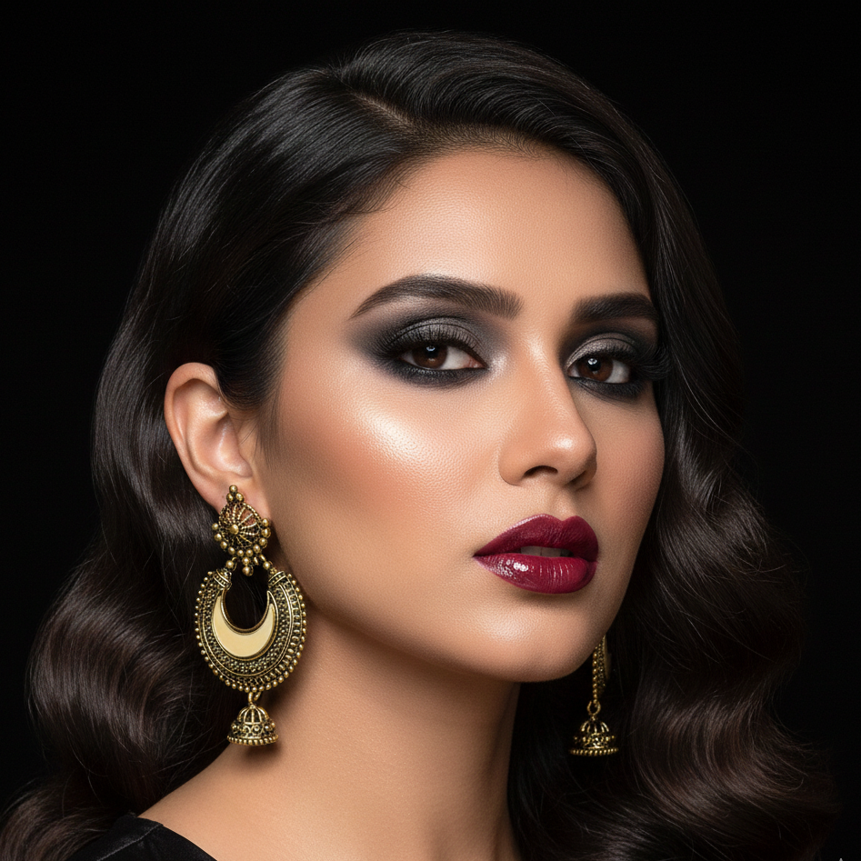 Jewelmaze Gold  Plated Jhumki Earrings