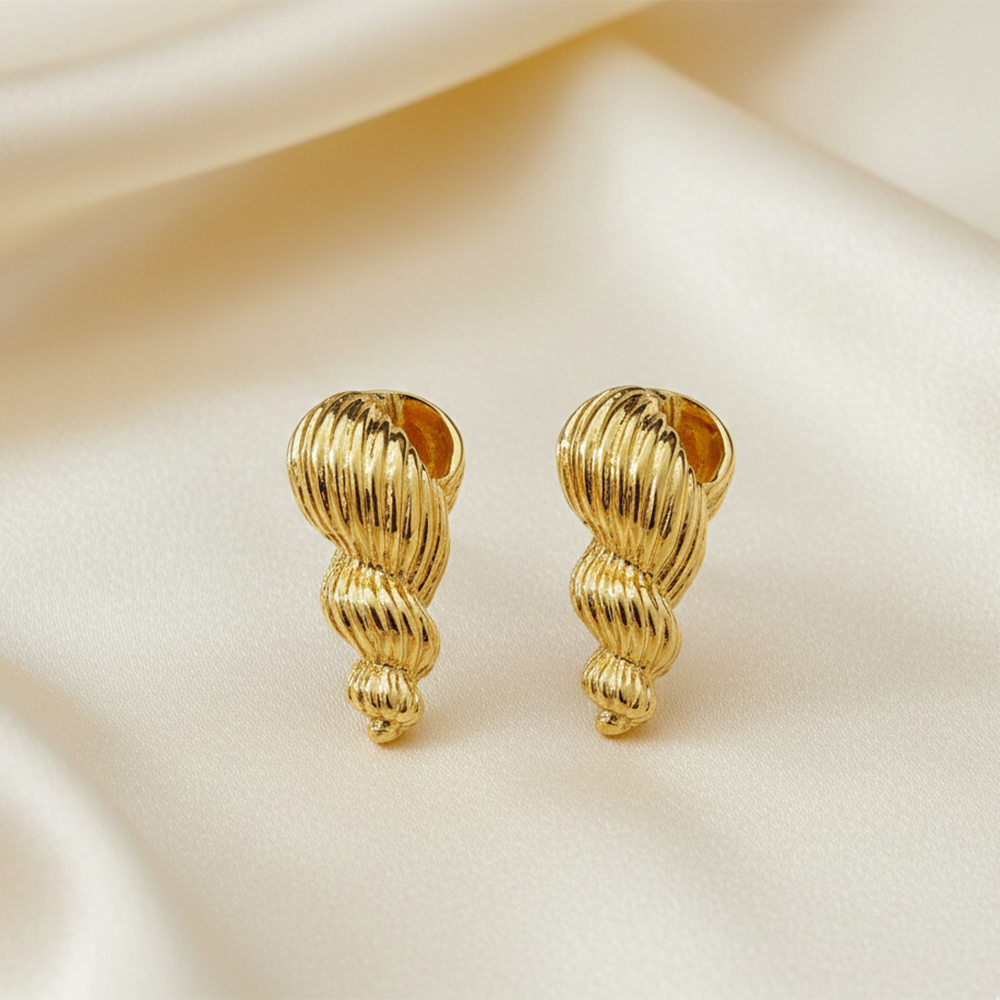 JewelMaze Shell Style Anti Tarnish Earrings