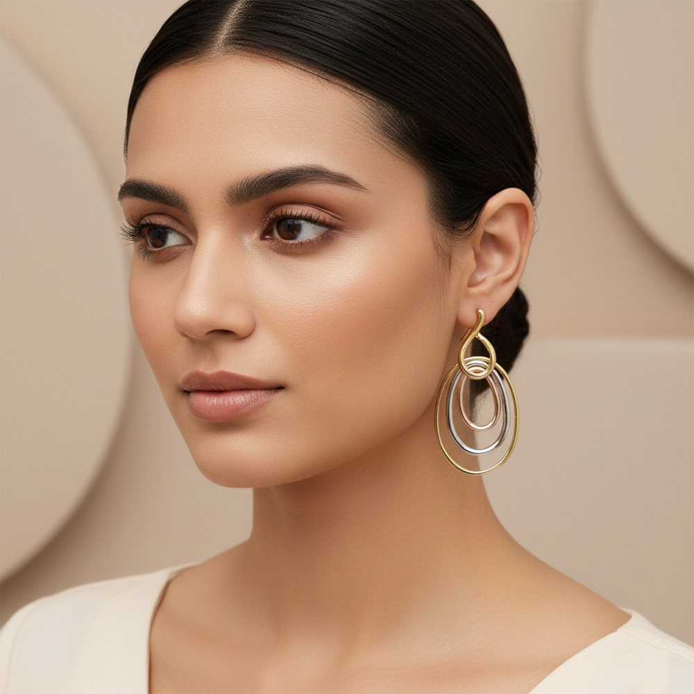 JewelMaze Anti-Tarnish Lightweight Earrings for Women