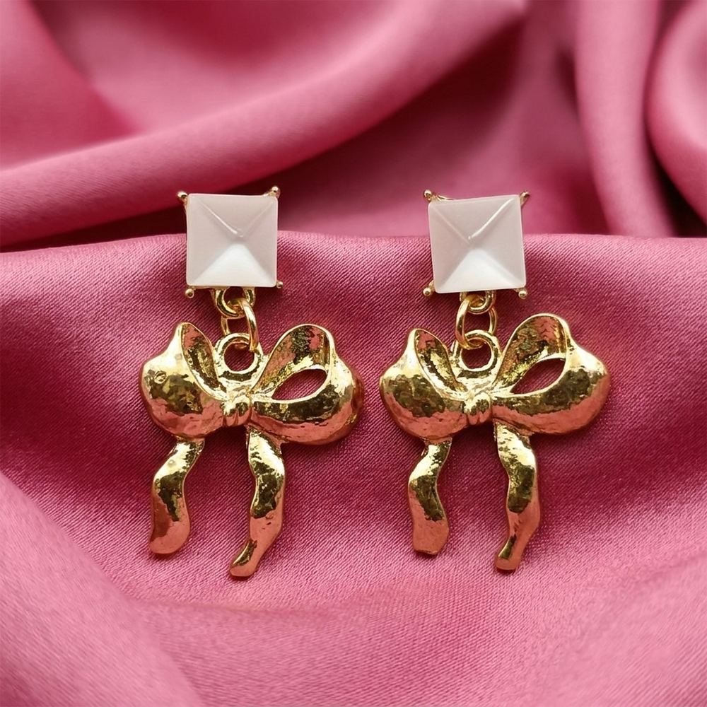 JewelMaze Unique Bow Knot Anti Tarnish Earrings