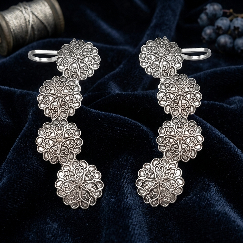 JewelMaze Set of 5 Oxidised Earcuff Earrings Combo