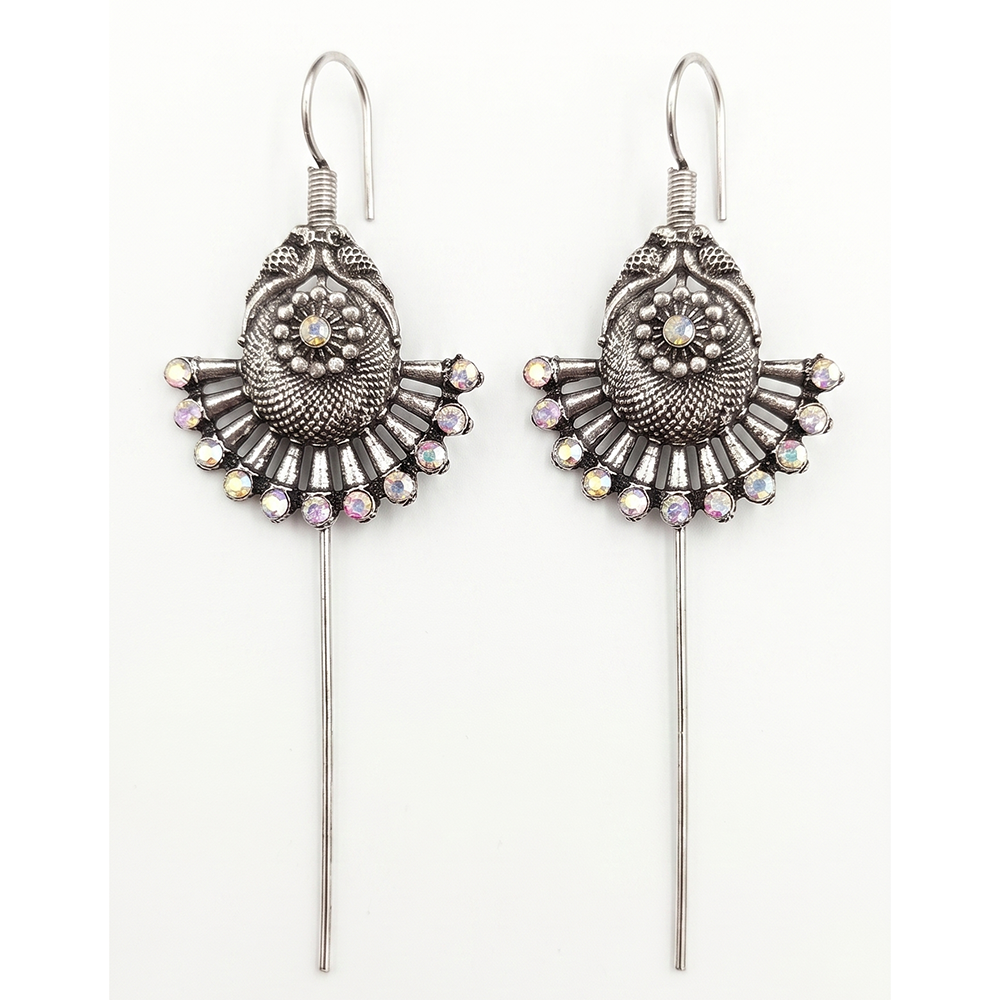 JewelMaze  Oxidised Plated Austrian Stone Earcuff