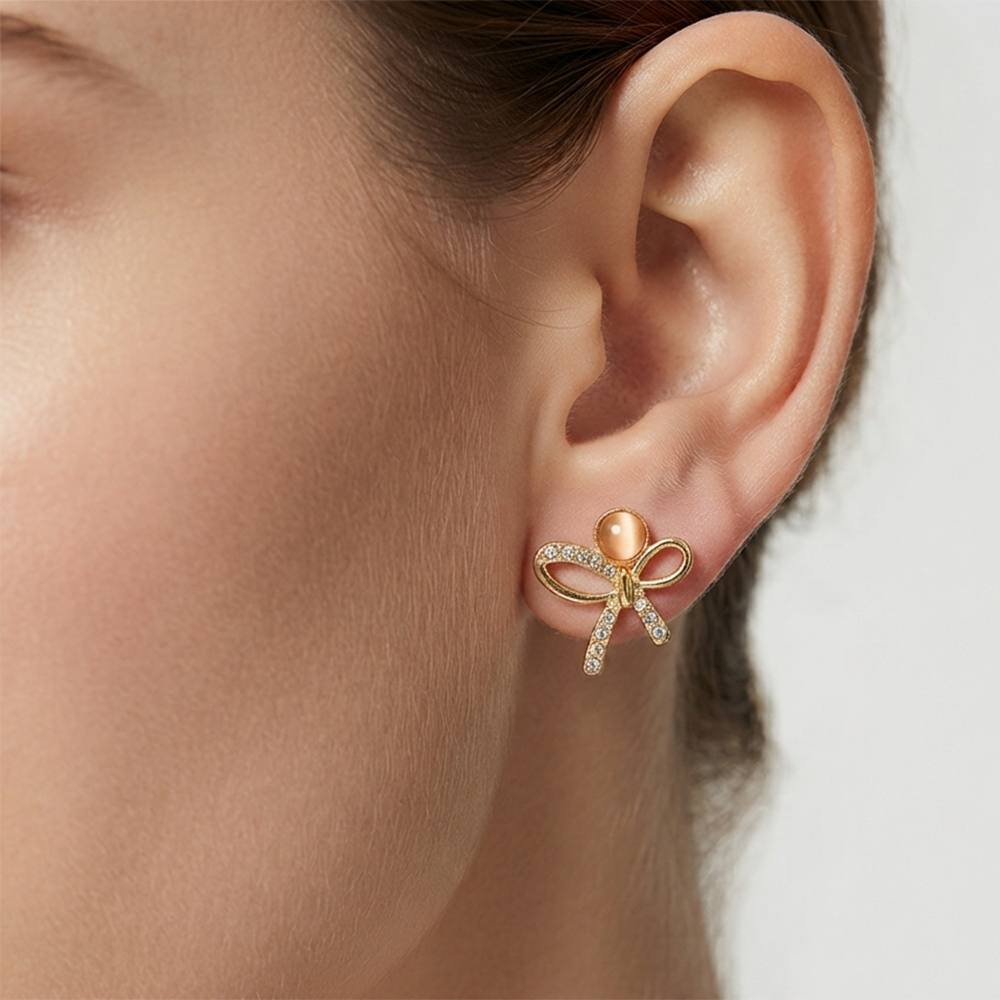 JewelMaze Exclusive Gold Plated Crystal Stone Elegant Earrings 
