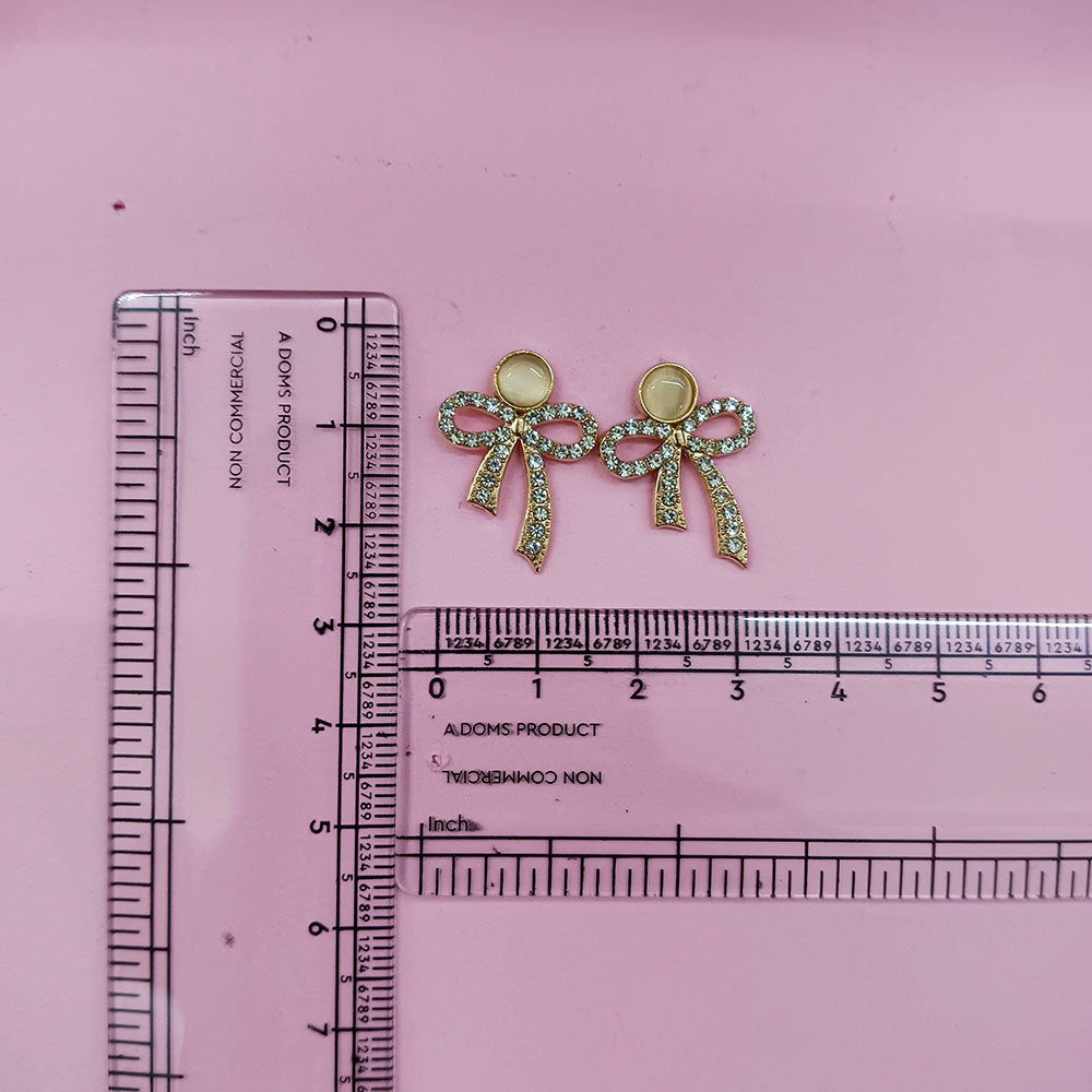 JewelMaze Exclusive Gold Plated Crystal Stone Elegant Earrings