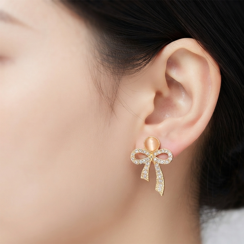 JewelMaze Exclusive Gold Plated Crystal Stone Elegant Earrings 