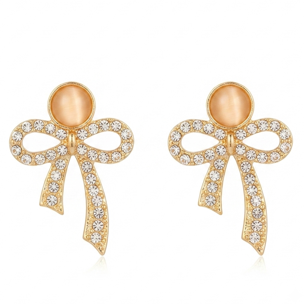 JewelMaze Exclusive Gold Plated Crystal Stone Elegant Earrings