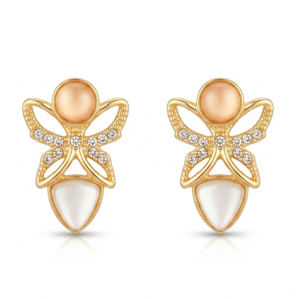 JewelMaze Exclusive Gold Plated Crystal Stone Elegant Earrings