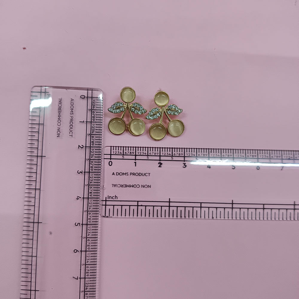 JewelMaze Exclusive Gold Plated Crystal Stone Elegant Earrings