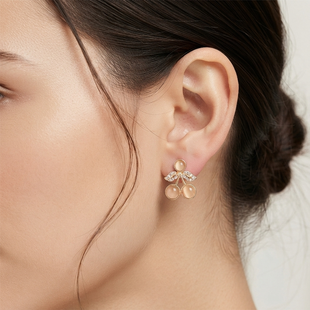 JewelMaze Exclusive Gold Plated Crystal Stone Elegant Earrings