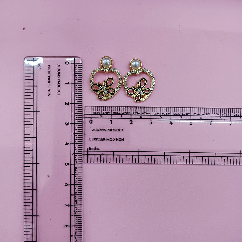 JewelMaze Exclusive Gold Plated Crystal Stone Elegant Earrings
