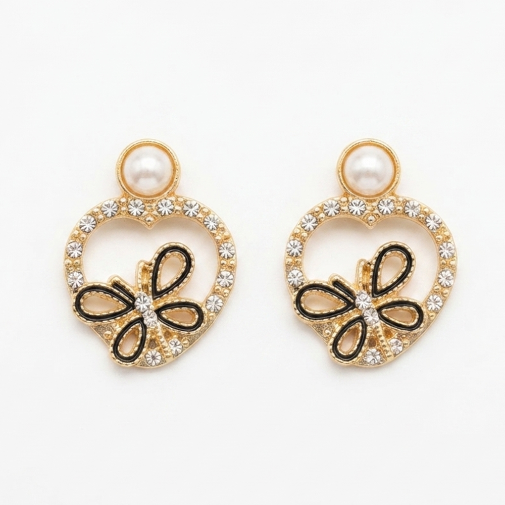 JewelMaze Exclusive Gold Plated Crystal Stone Elegant Earrings