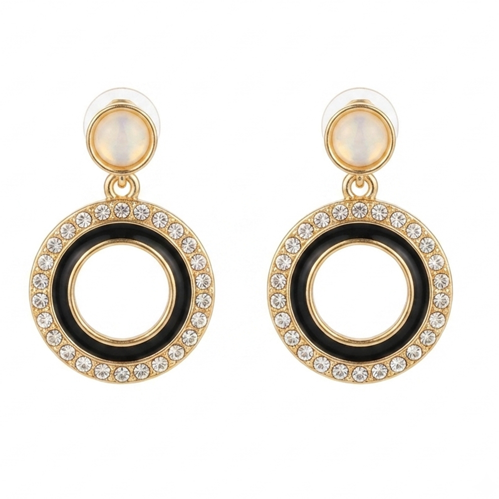 JewelMaze Exclusive Gold Plated Crystal Stone Elegant Earrings
