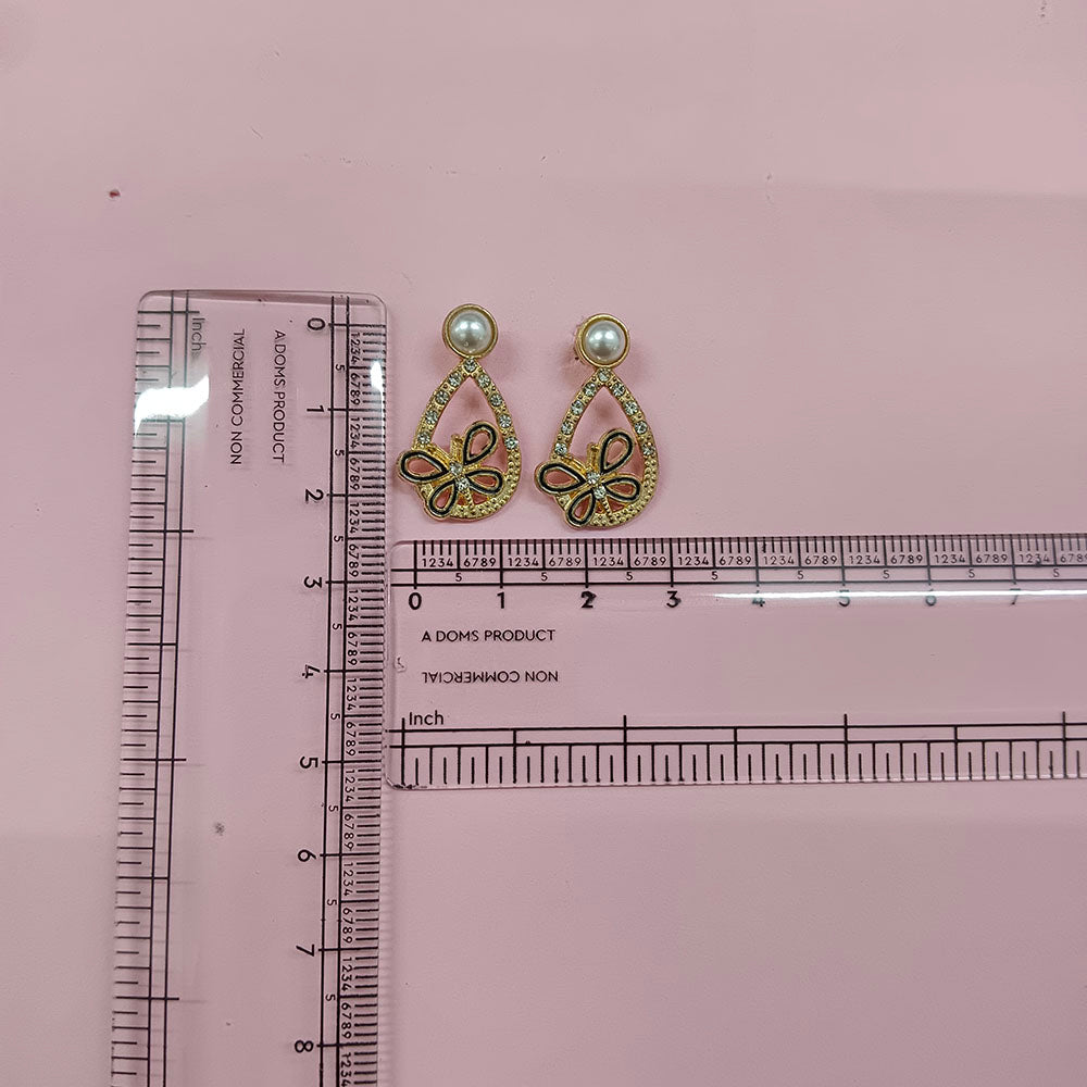 JewelMaze Exclusive Gold Plated Crystal Stone Elegant Earrings