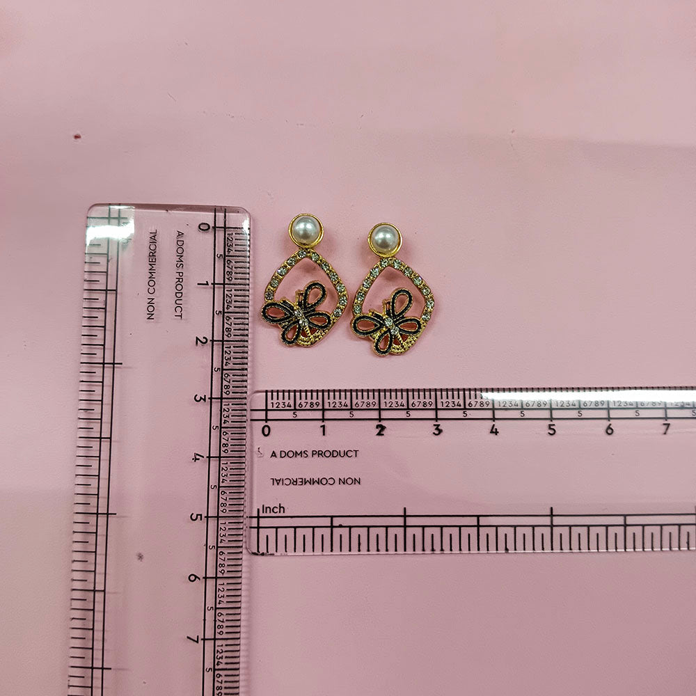 JewelMaze Exclusive Gold Plated Crystal Stone Elegant Earrings