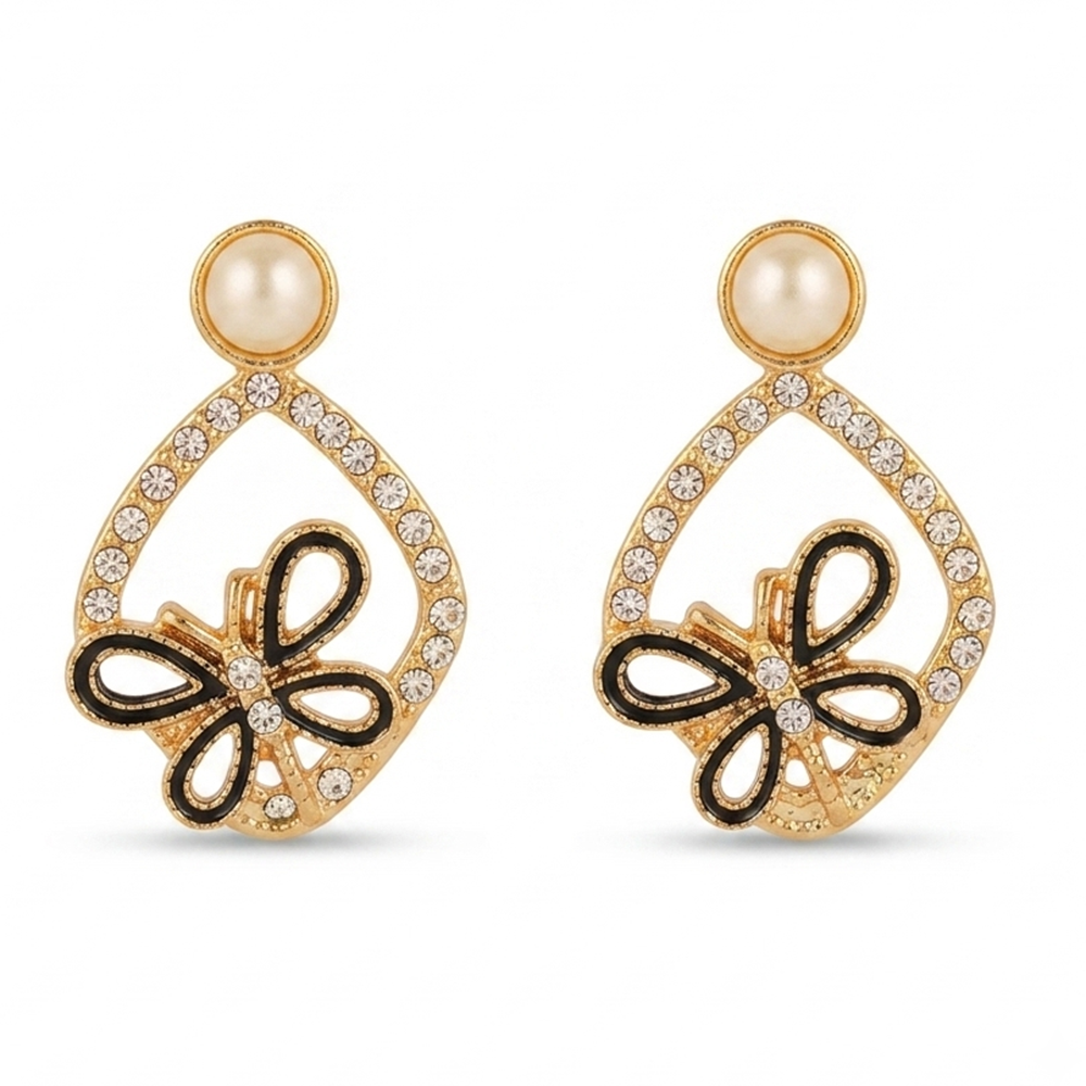 JewelMaze Exclusive Gold Plated Crystal Stone Elegant Earrings