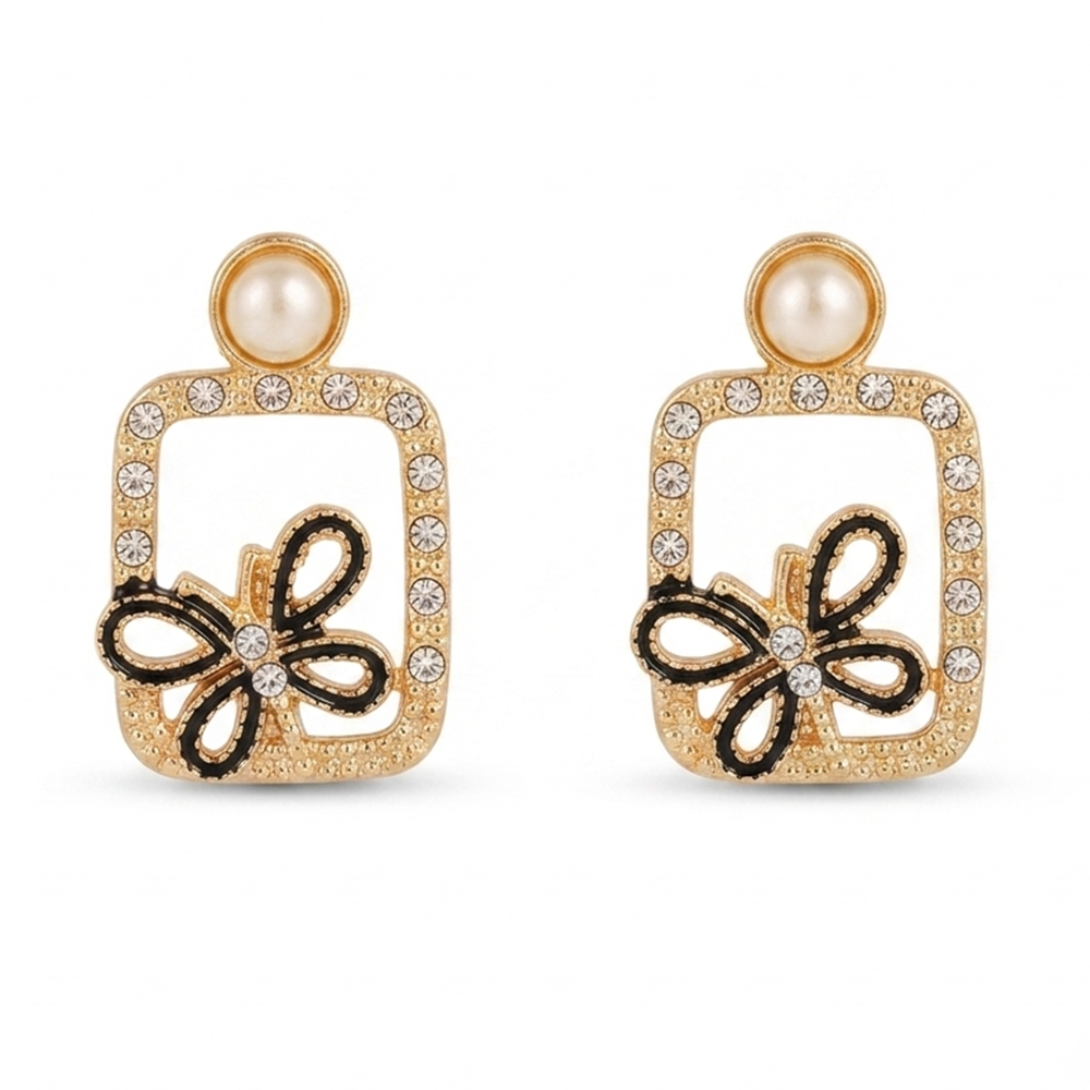 JewelMaze Exclusive Gold Plated Crystal Stone Elegant Earrings