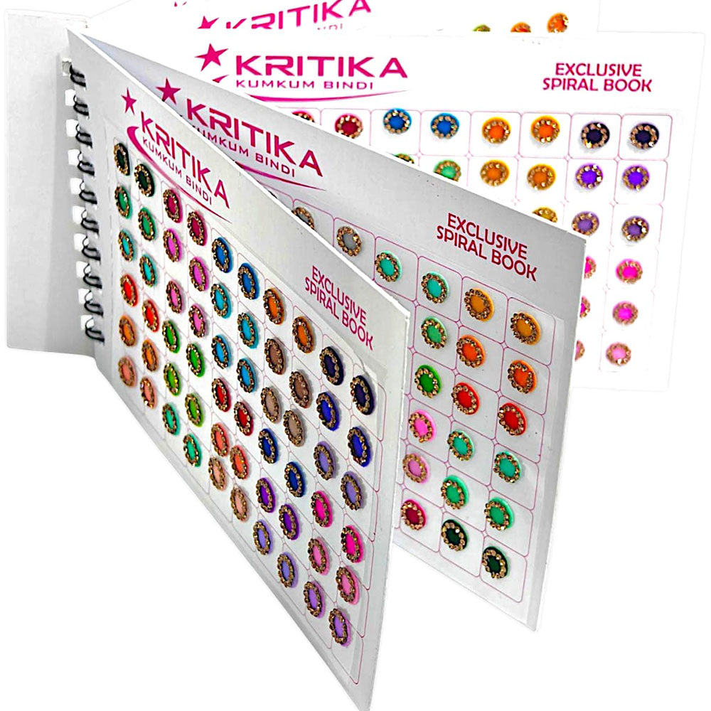 JewelMaze Multicolour Stone Bindis – Reusable Forehead Stickers for Women