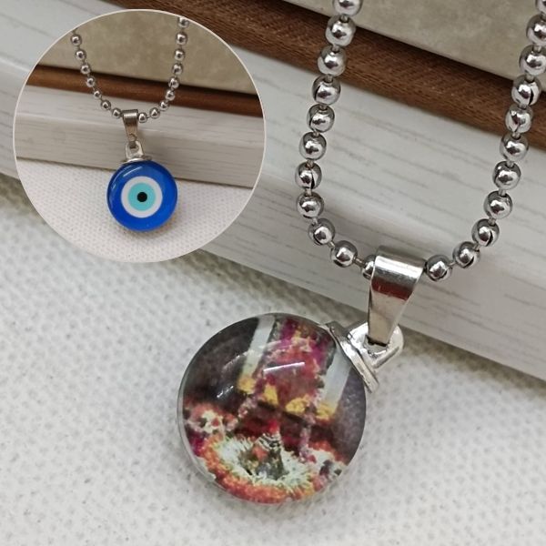 JewelMaze Evil Eye Shivling Chain Pendant