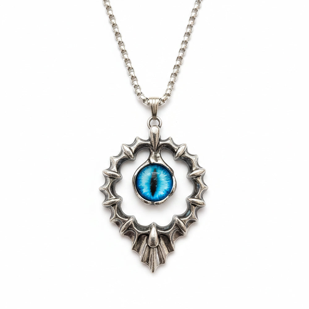 JewelMaze Dragon Devil's Eye Chain Pendant For Men