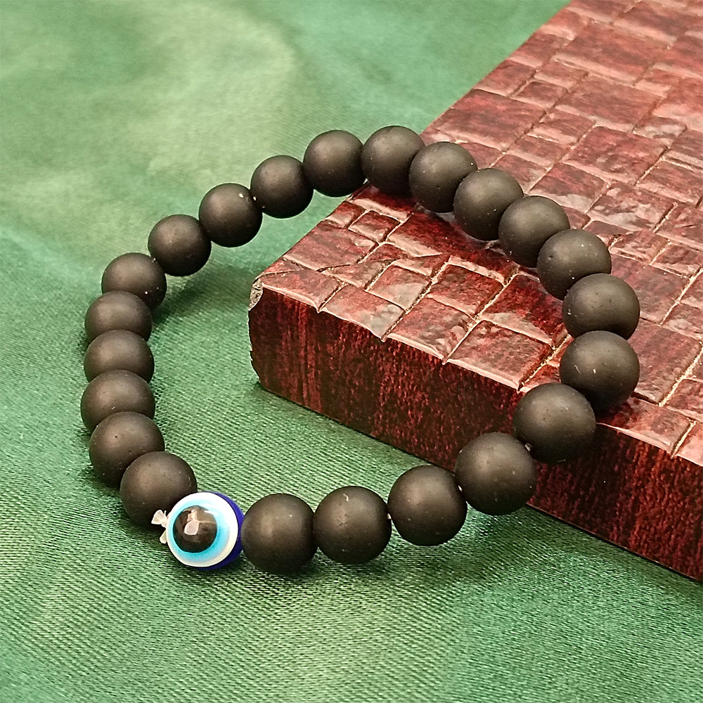JewelMaze Black Beads Evil Eye Bracelet -1404790