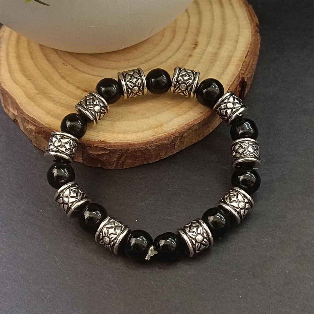JewelMaze Black Beads  Bracelet