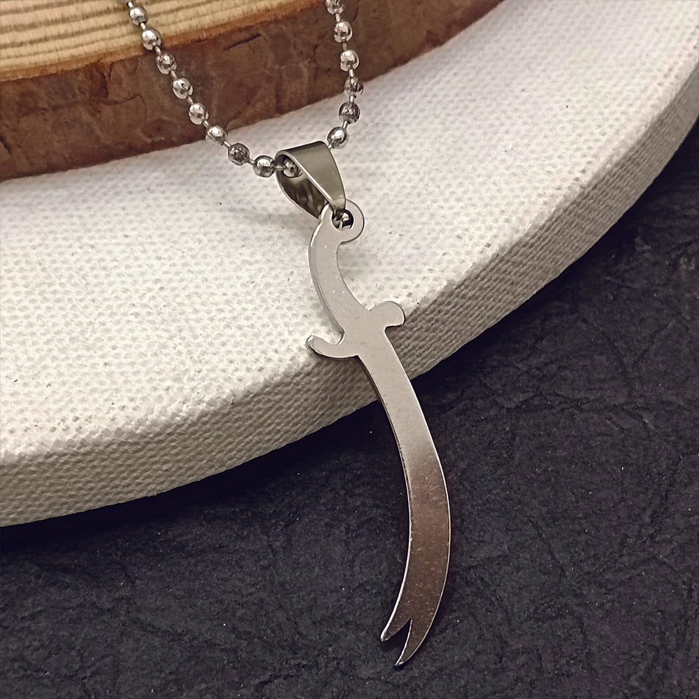 JewelMaze Zulfiqar Sword Chain Pendant For Men