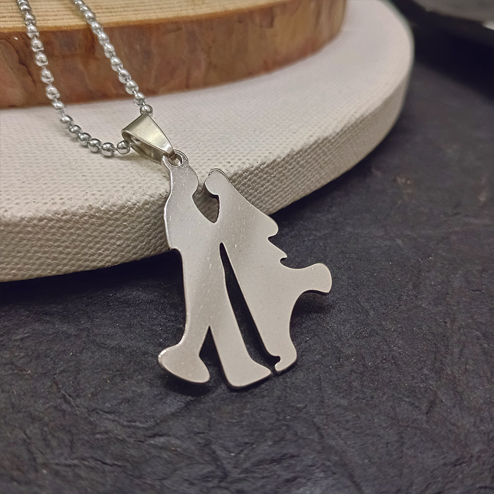 JewelMaze Couple Love Chain Pendant For Men