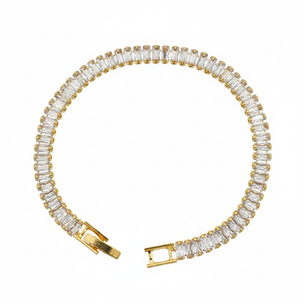 JewelMaze Gold Plated American Diamond Bracelet