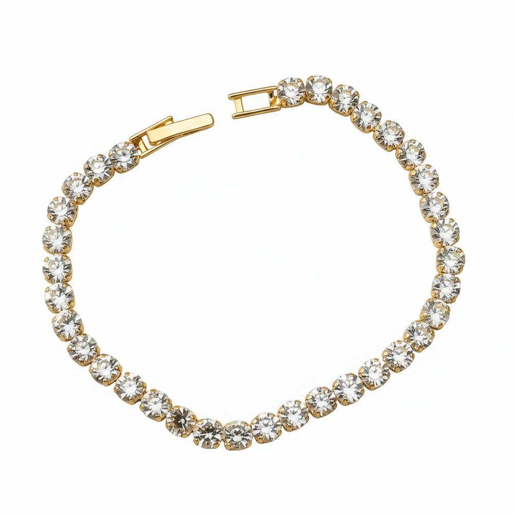 JewelMaze Gold Plated American Diamond Bracelet