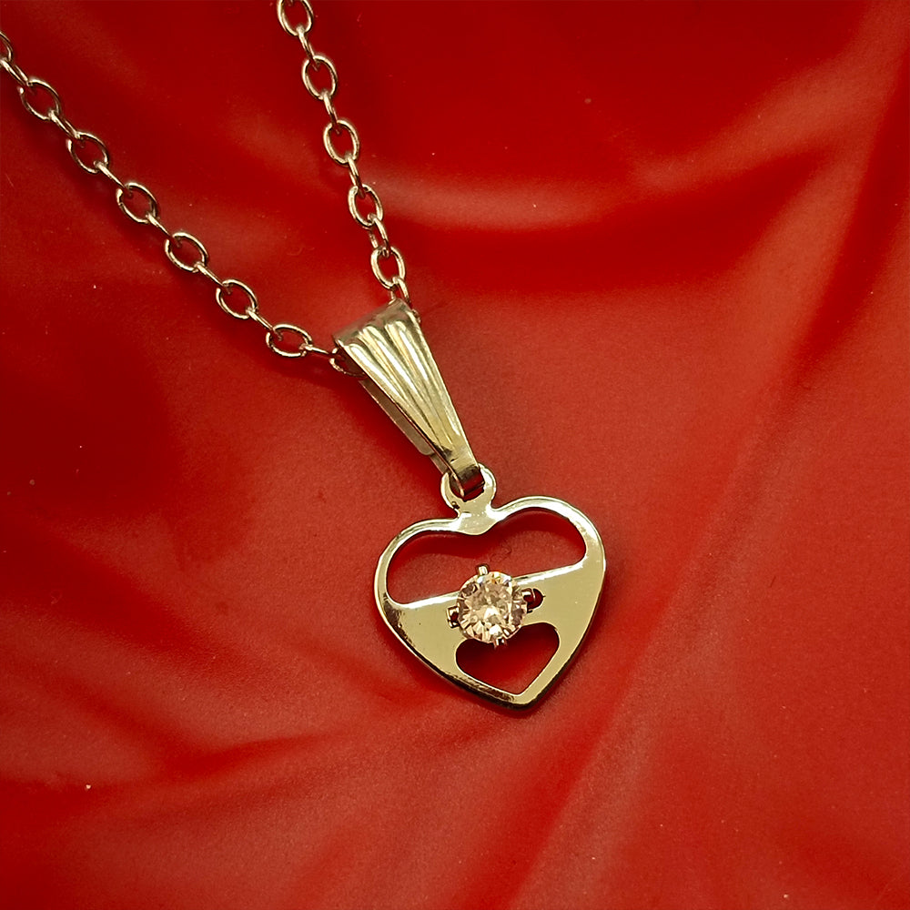 JewelMaze Heart Shaped  Chain Pendant