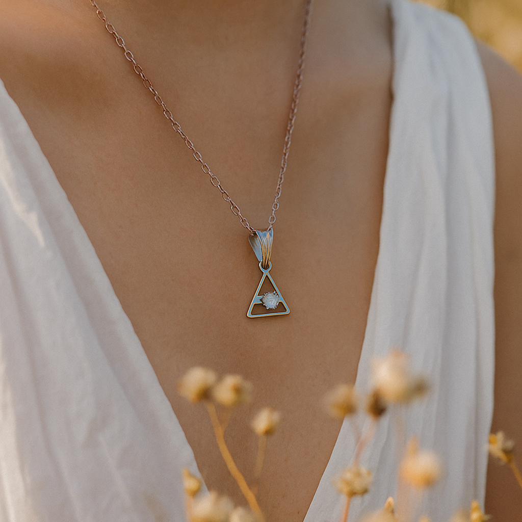 JewelMaze Triangle Shaped  Chain Pendant