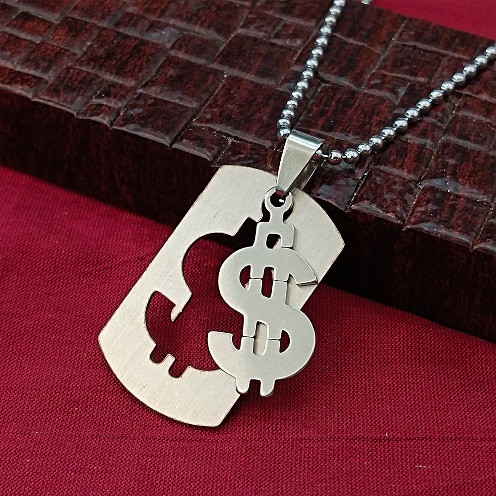 JewelMaze Dollar Symbol Chain Pendant For Men