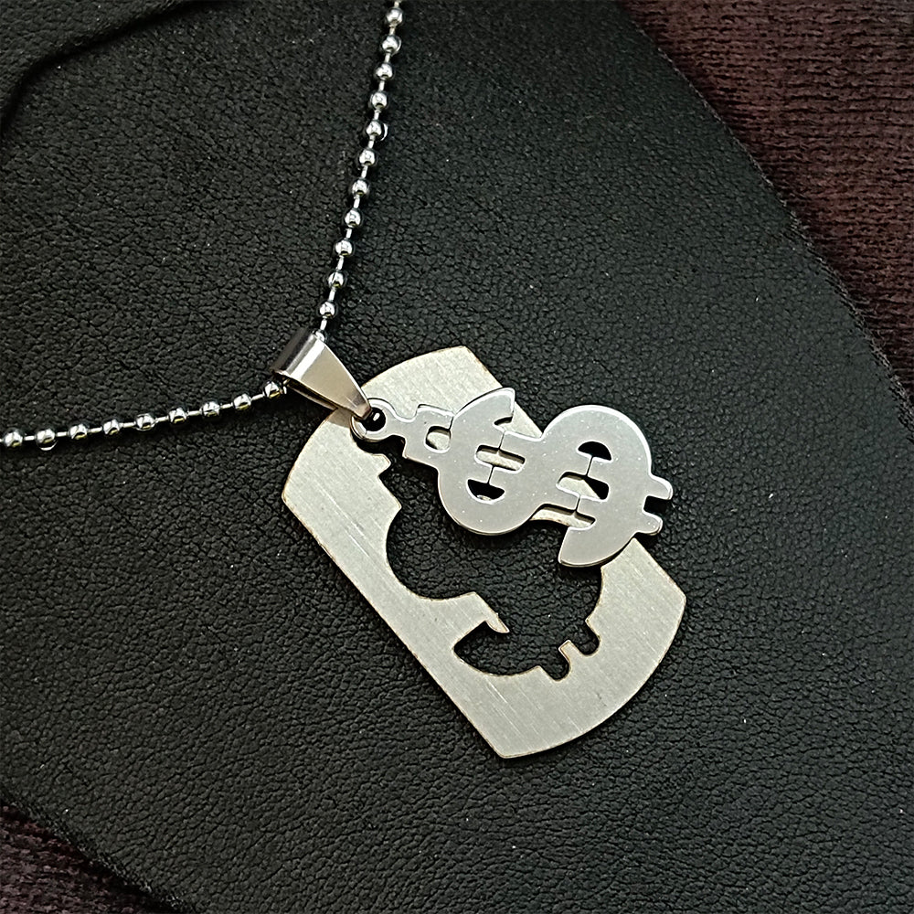 JewelMaze Dollar Symbol Chain Pendant For Men
