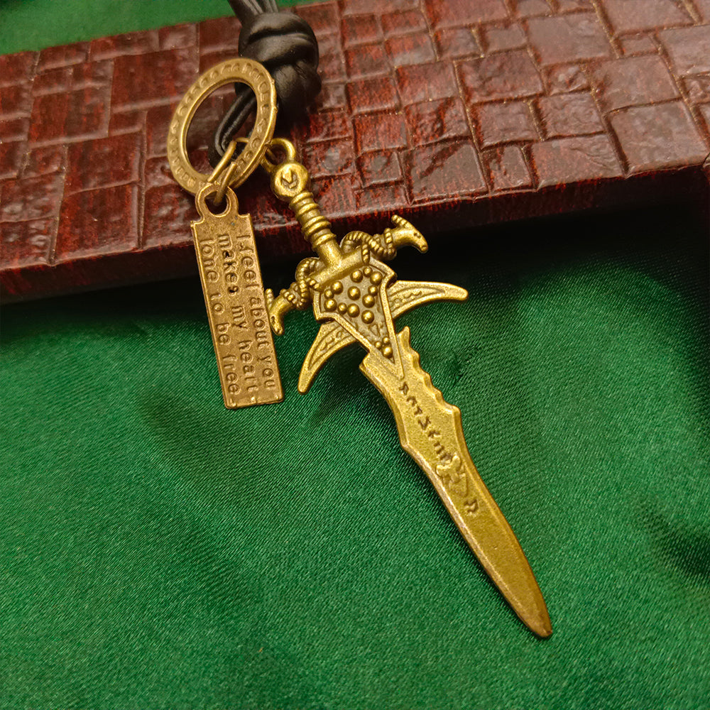JewelMaze Sword Thread Pendent For Men