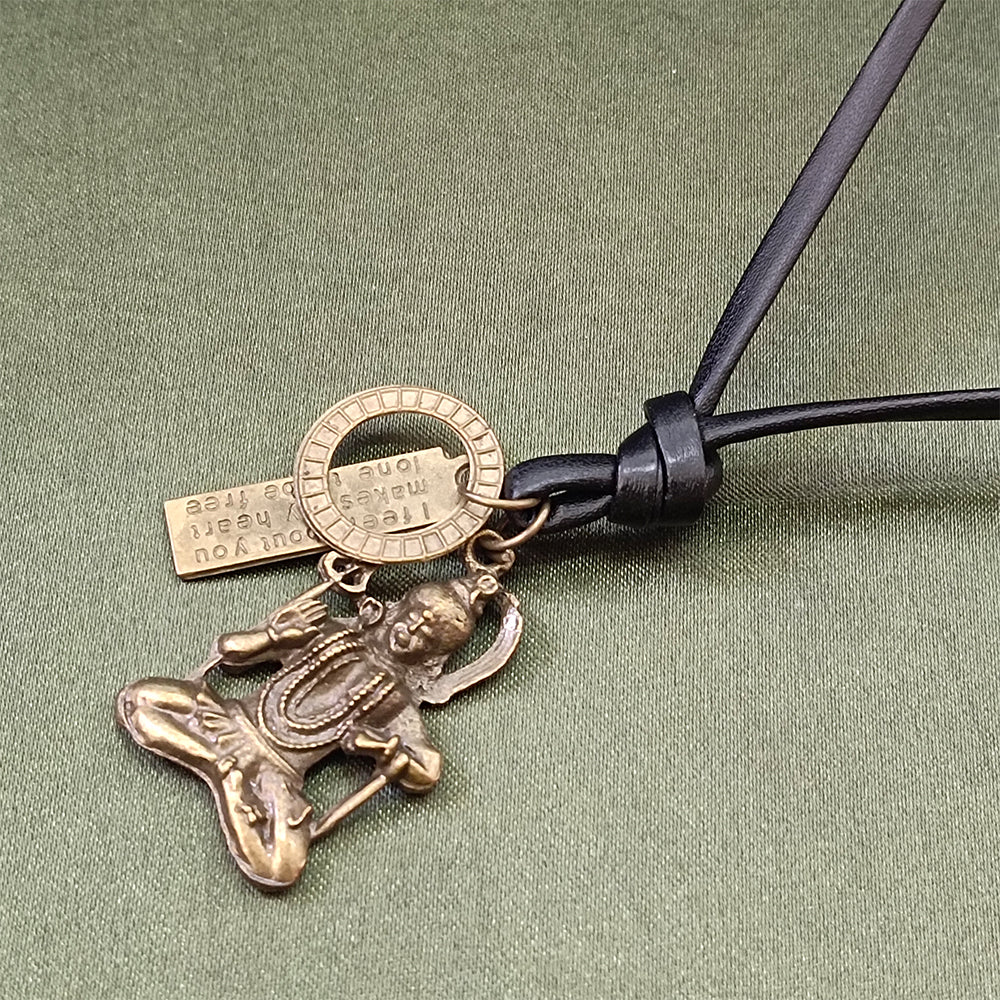 JewelMaze Shiva Mahadev Thread Pendent For Men