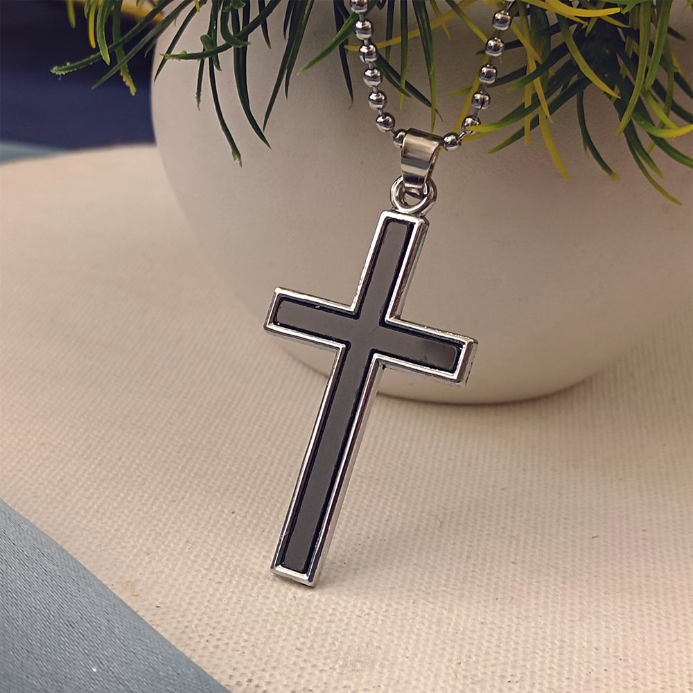 JewelMaze Religious Cross Pendant Chain  Daily Wear Spiritual Necklace