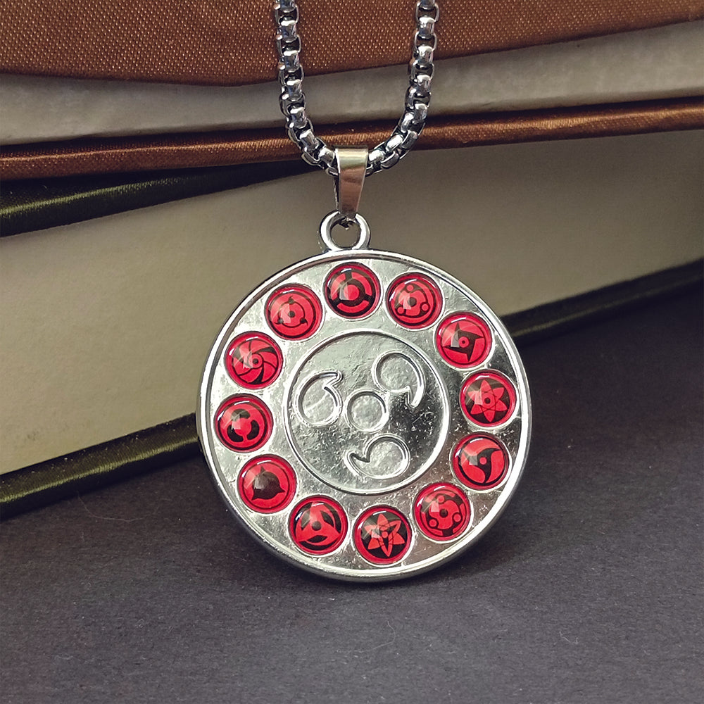 JewelMaze Uchiha Sharingan Pendant Necklace – Anime Collection
